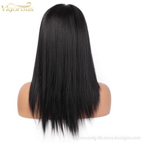 Fluffy bangs inch wholesale long heat resistant fiber hair front wigs for women high quality lace synthetic hair wigs